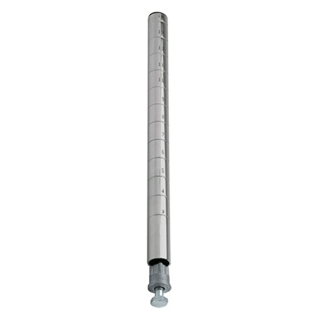 Quantum Wire Shelving Post, 74"H, Stainless Steel
