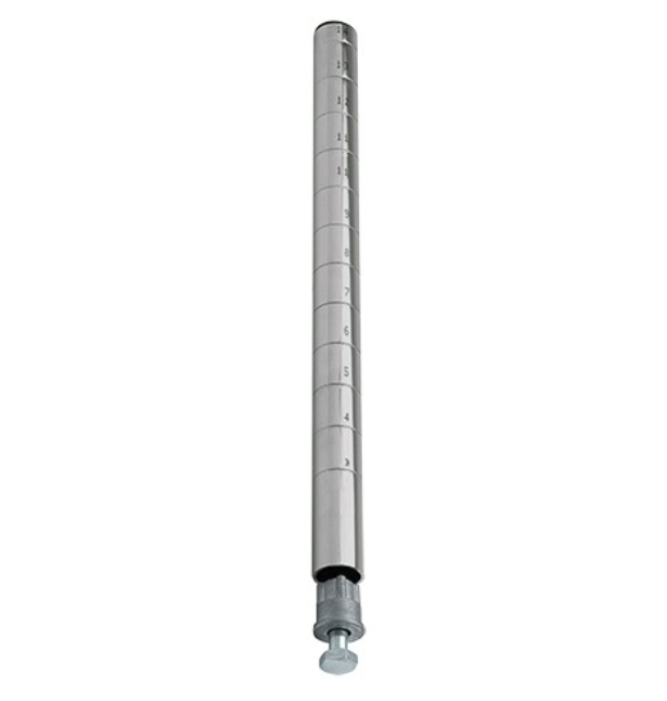 Quantum Wire Shelving Post, 42"H, Stainless Steel