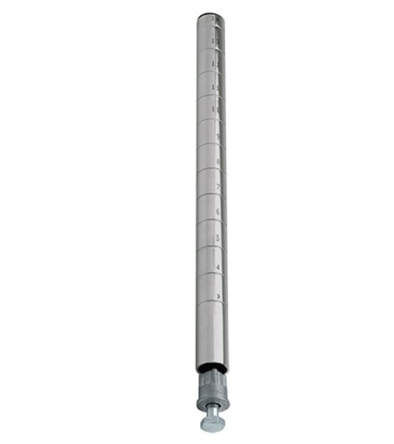 Quantum Wire Shelving Post, 34"H, Stainless Steel