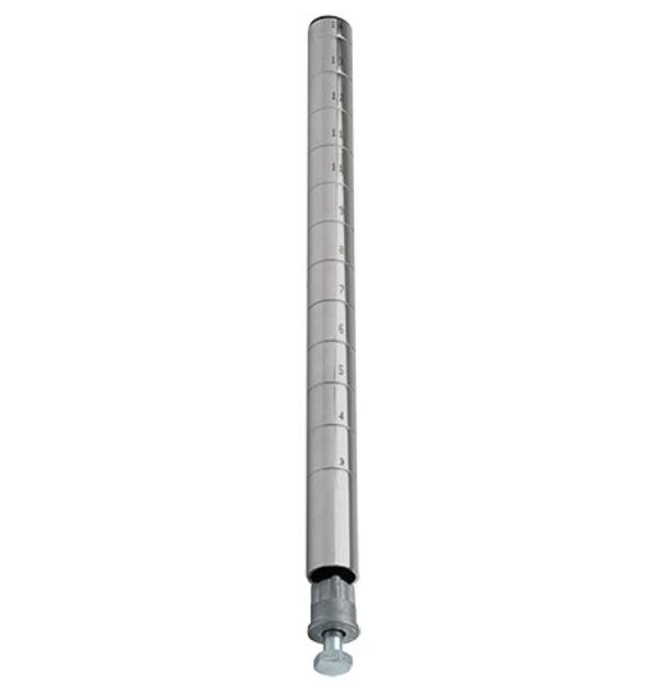 Quantum Wire Shelving Post, 6"H, Stainless Steel