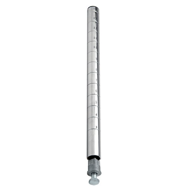 Quantum Wire Shelving Post, 96"H, Chrome