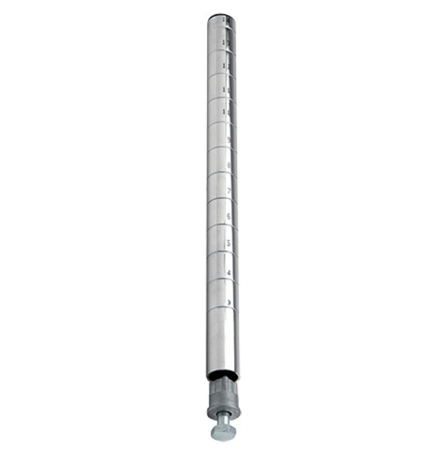Quantum Wire Shelving Post, 63"H, Chrome
