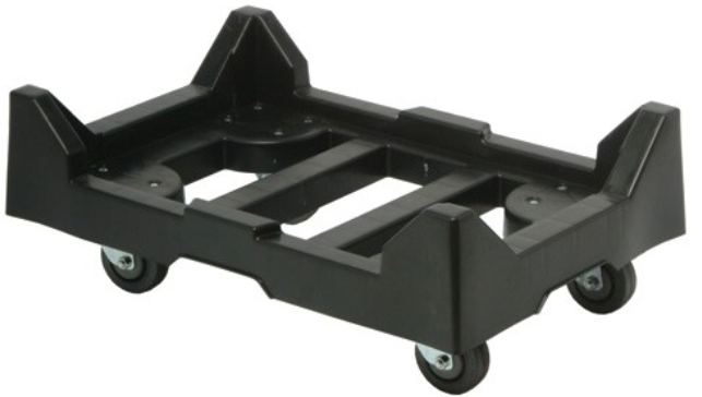 Quantum Plastic Dolly, Plastic, Black, 24'L x 15"W, 1" Ledge