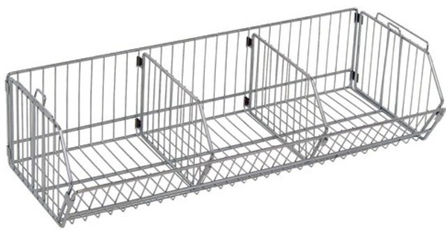 Quantum Modular Shelf Basket, 14"W x 36"L x 9"H, Chrome