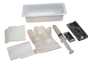 Amsino Amsure® Foley Insertion Tray, Prefilled 30cc Syringe of Sterile Wate