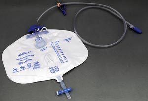 Amsino Amsure® Urinary Drainage Bag, 2000mL, Anti-Reflux, Pre-Pierced Needle-Free Sampling Port