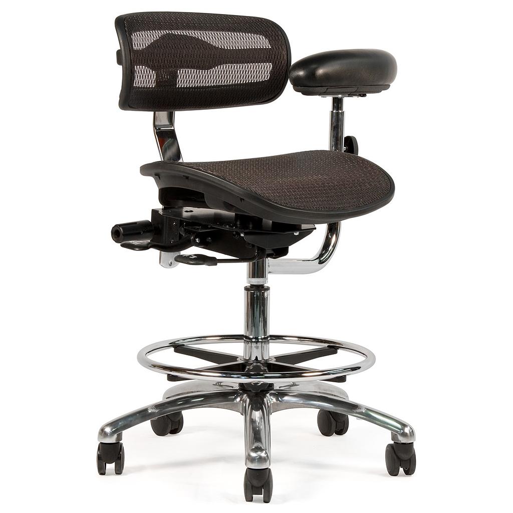 Crown Seating Virtù C120 Mesh Assistant Stool (Midnight)