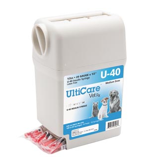 Ultimed Ultricare Vetrx Diabetes Care UltiGuard U-40 Syringe Dispenser, 29G x ½", 1/2cc