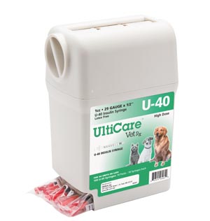 Ultimed Ultricare Vetrx Diabetes Care UltiGuard U-40 Syringe Dispenser, 29G x ½", 1cc