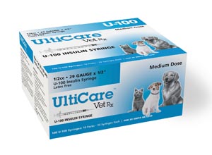 Ultimed Ultricare Vetrx Diabetes Care U-100 Syringe, 29G x ½", 1/2cc