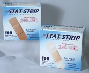 Dukal Stat Strip™ Adhesive Bandages, 1" x 3", 100 bx