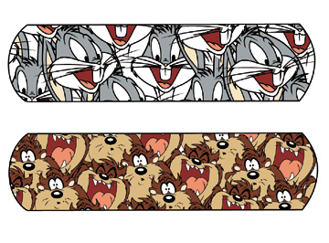 Nutramax Looney Tunes™ Bugs Bunny & Tasmanian Devil Adhesive Bandage, ¾" x 3". 100/bx