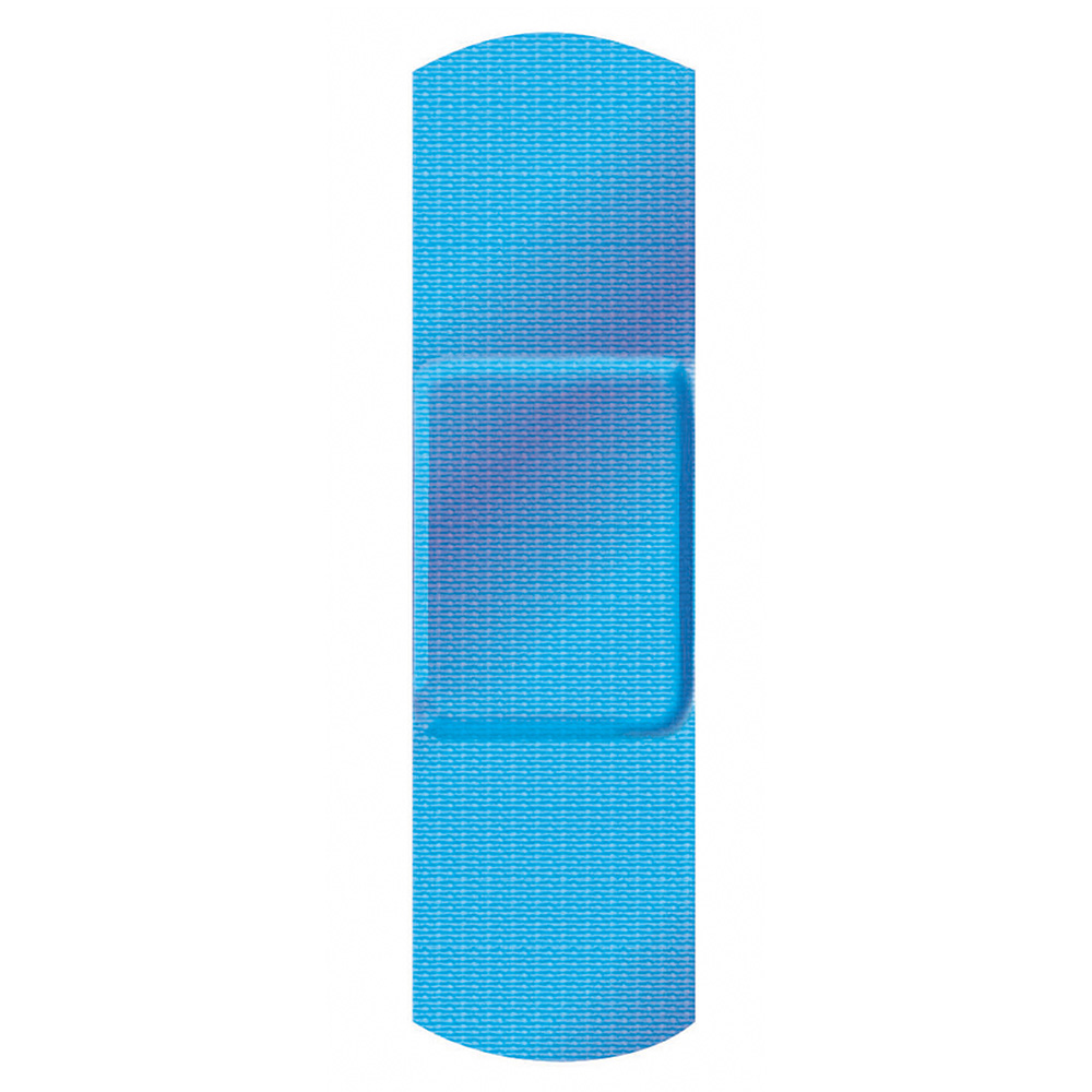 Dukal American White Cross 2 x 3 inch Flexible Metal Detectable Adhesive Patch Bandages, Blue, 1500/Pack