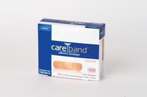 Aso Careband™ Fabric Strip Bandage, ¾" x 3", Latex Free (LF), 100 bx