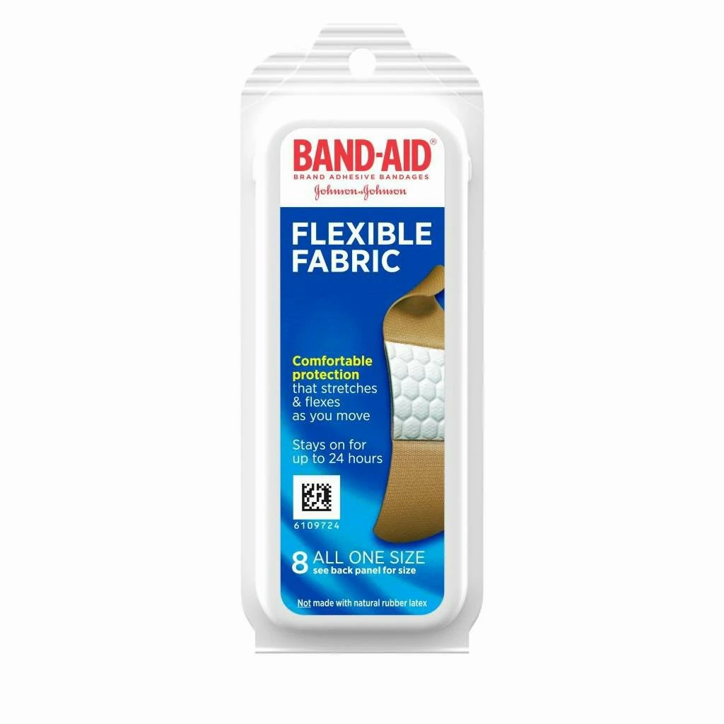 Johnson & Johnson Band-Aid One Size Flexible Fabric Adhesive Bandages, 72 Boxes/Case