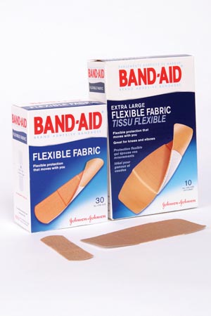 J&J Band-Aid® Flexible Fabric Adhesive Bandages, All One Size, 30/bx