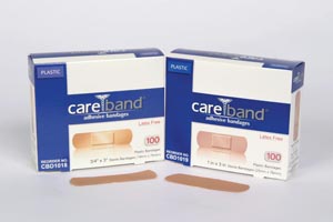 Aso Careband™ Plastic Adhesive Strip, ¾" x 3", Latex Free (LF), 100 bx