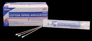 Dukal Cotton Tipped Applicators, 6" Cotton Tip, NS