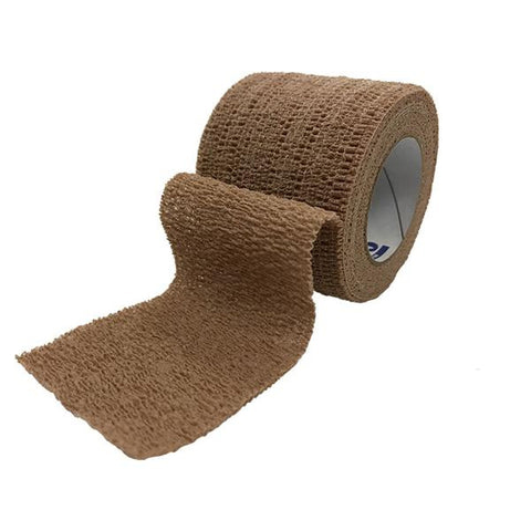 Andover Coflex NL 1 inch x 5 Yd. Flexible Cohesive Self-Adherent Wrap Bandage, Tan, 30/Case