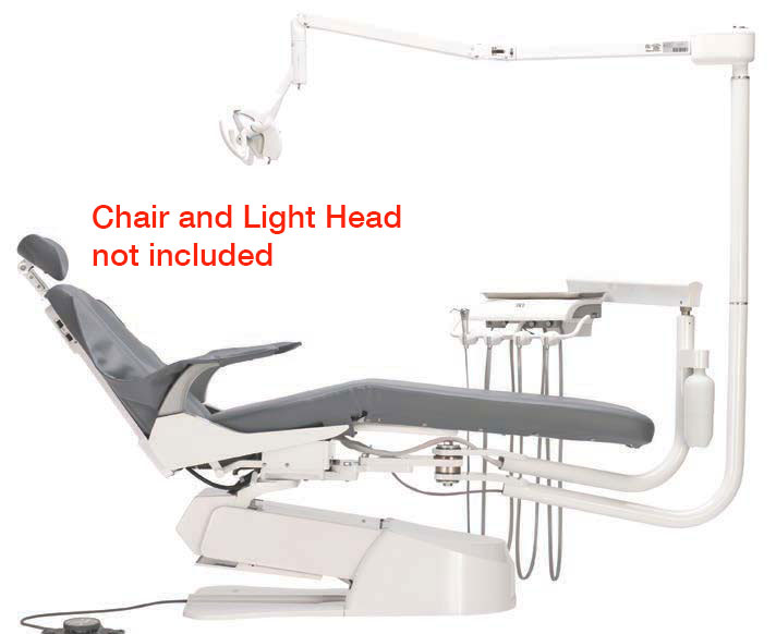 DCI Reliance Swing Mount Auto Dental Unit & Light Pole, NO LIGHT HEAD