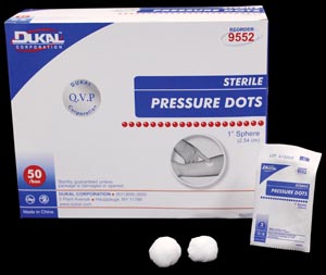 Dukal Pressure Dots, 1", Sterile