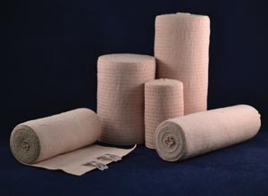 Ambra Le Roy Valuelastic Elastic Bandage, 4" x 10 yds (Stretched) with Standard Clips, Tan