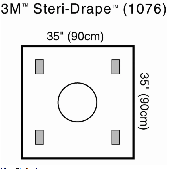 3M Steri-Drape Wound Edge Protector, 35"x35", 10" Ring Diameter.