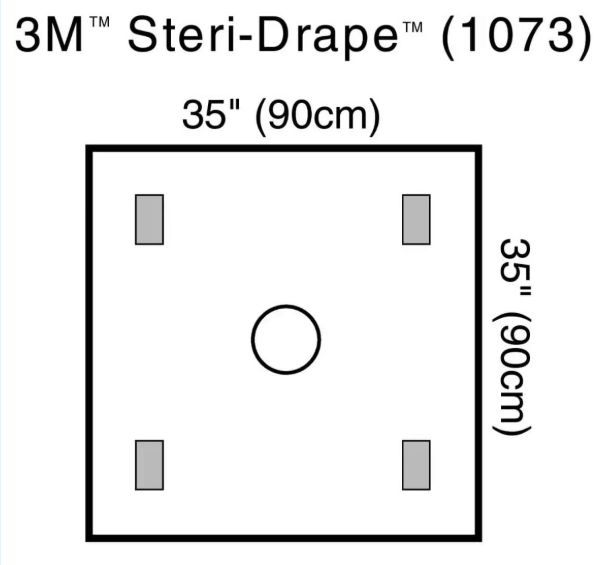 3M Steri-Drape Wound Edge Protector, 35"x35", 4.75" Ring Diameter