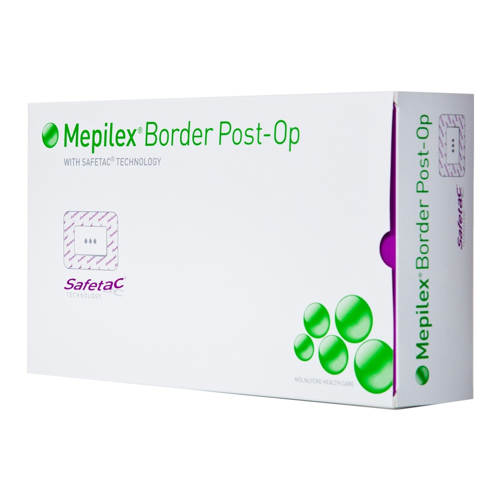 Molnlycke Mepilex 4 inch x 10 inch Foam Border Post-Op Dressings, White, 30/Case