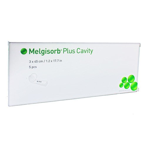 Molnlycke Melgisorb Plus 1.2 inch x 17.7 inch Calcium Alginate Absorbent Dressings, White, 50/Case
