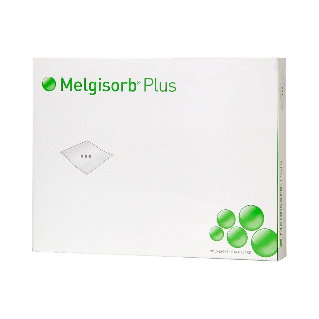 Molnlycke Melgisorb Plus 4 inch x 8 inch Calcium Alginate Absorbent Dressings, White, 100/Case
