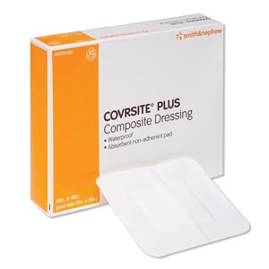 Smith & Nephew Covrsite® Plus Composite Dressing, 4" x 4", 10/pkg