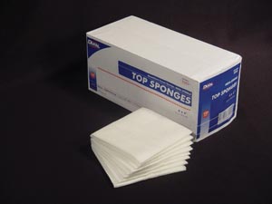 Dukal Top Non-Woven Facing Cover Sponge, 4" x 4", 8-Ply, NS, 100 bg, 20 cs