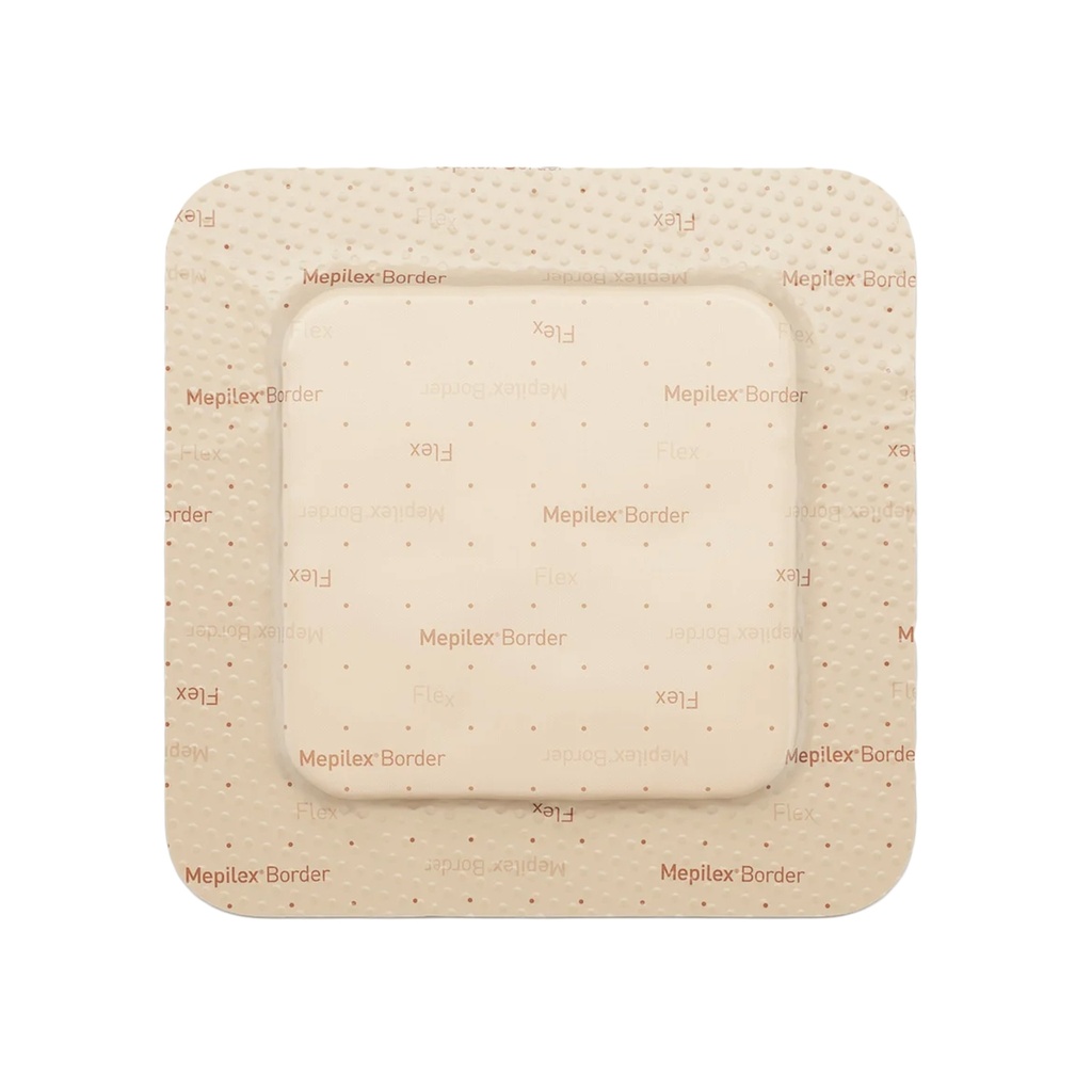 Molnlycke Mepilex 4 inch x 4 inch Silicone Foam Border Flex Square Dressings, Tan, 50/Case