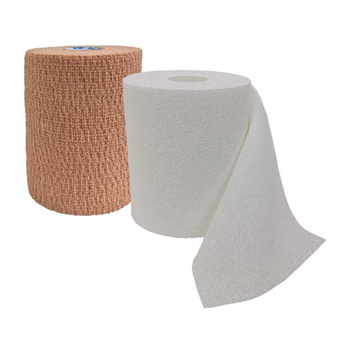 Andover CoFlex UBC 4 inch Lite Two Layer Compression Unna Boot Bandage System with Zinc, Tan, 16/Case