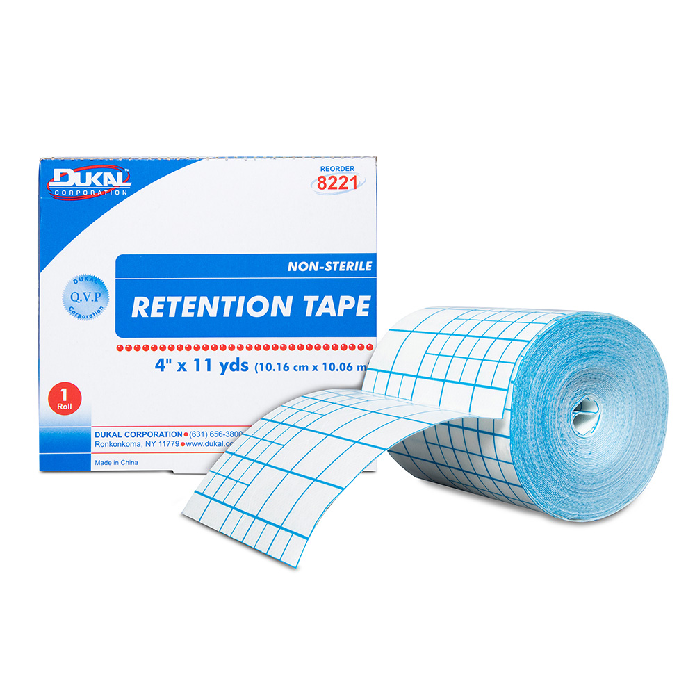 Dukal 4 inch x 11 yds Retention Tape, 6/Pack