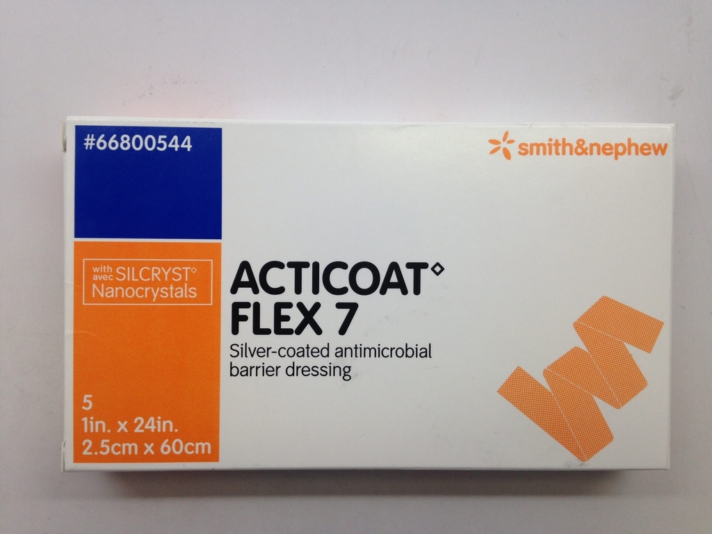Smith & Nephew Acticoat Flex 7 Dressing, 1"x24", 5/bx