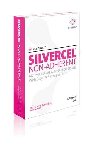 Acelity Silvercel® Non-Adherent Antimicrobial Alginate Dressing, 4¼" x 4¼", Non-Adherent, Steril