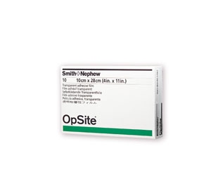 Smith & Nephew Opsite™ Transparent Adhesive Film Dressing, 11" x 4", 10/pkg