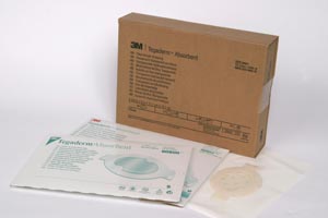 3M™Tegaderm™ Absorbent Clear Acrylic Dressing, Large Oval, Pad Sz 3.4&quot; x 4¼&quot;, Overall 5.6&quot; x 6¼