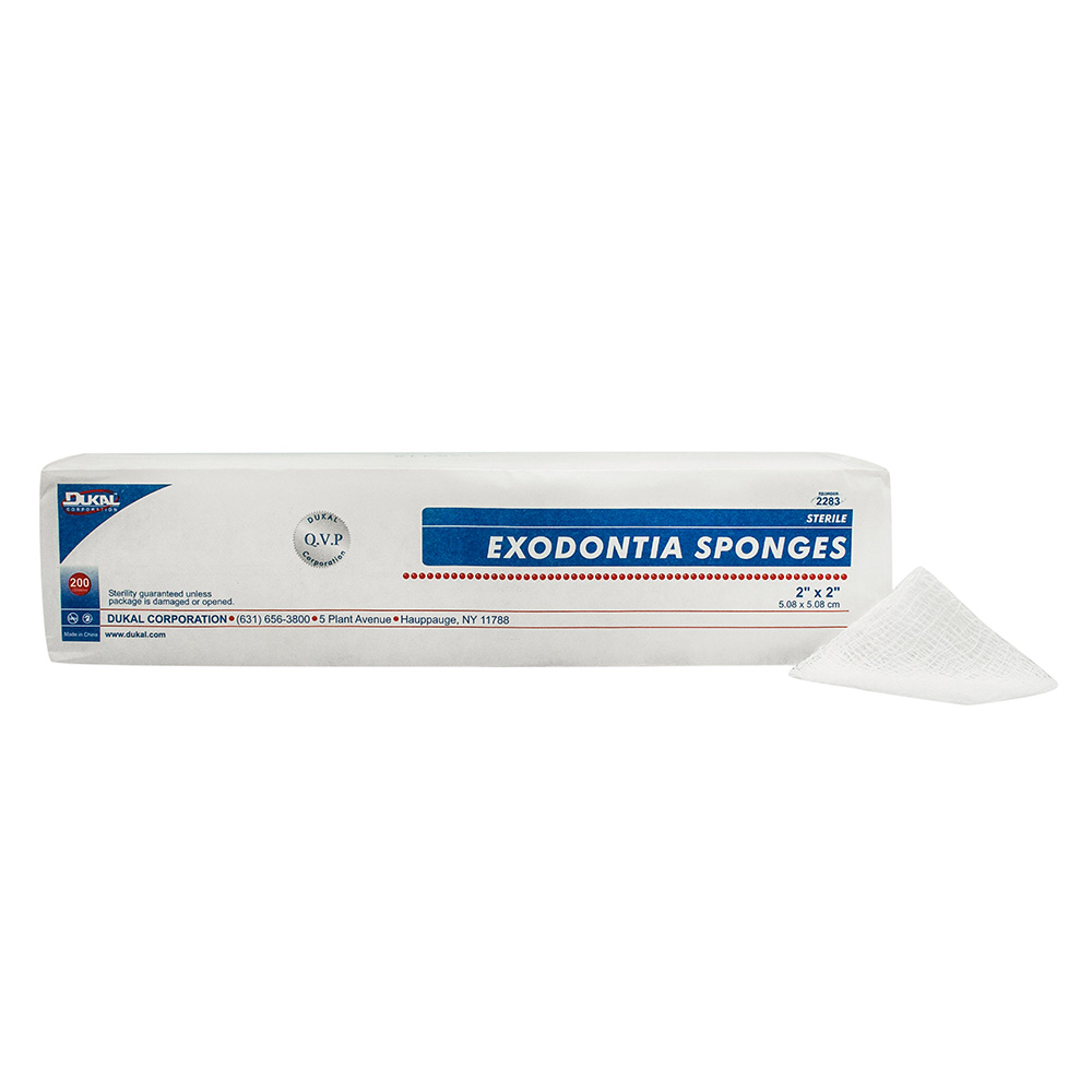Dukal 2 x 2 inch 8-Ply Cotton Filled Sterile Gauze Sponges, 5000/Pack