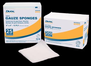 Dukal Basic Gauze Sponge, 3" x 3", NS, 12-Ply