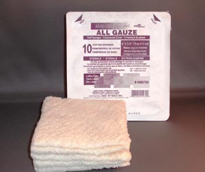 Amd Medicom Fluff Sponges, 6" x 6¾", Sterile, 10/hard tray