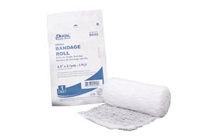 Dukal Fluff Bandage Roll, 4½" x 4.1 yds, Sterile, 3-Ply, 100 cs