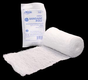 Dukal Fluff Bandage Roll, 4½" x 3.1 yds, Fluff, Sterile, 8-Ply, 1 rl, 100 cs