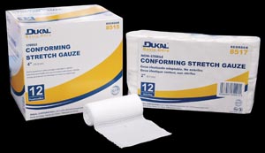 Dukal Basic Conforming Stretch Gauze, 3" Sterile, 12 rl, 8 bg