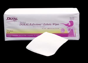 Dukal Reflections™ Esthetic Wipes, Cotton Sponge, Non-Woven, 4" x 4", 4-Ply, 200 bg