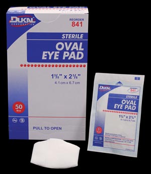 Dukal Eye Pads, Oval, 1 5/8" x 2 5/8", Sterile