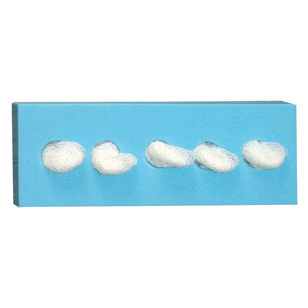 Dukal American White Cross 1/2 inch Cherry Sponges, 500/Pack