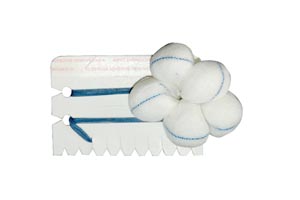 Dukal Double Strung Tonsil Sponge, 15" Blue Thread, Sterile 5s, Large, 1", 100 cs